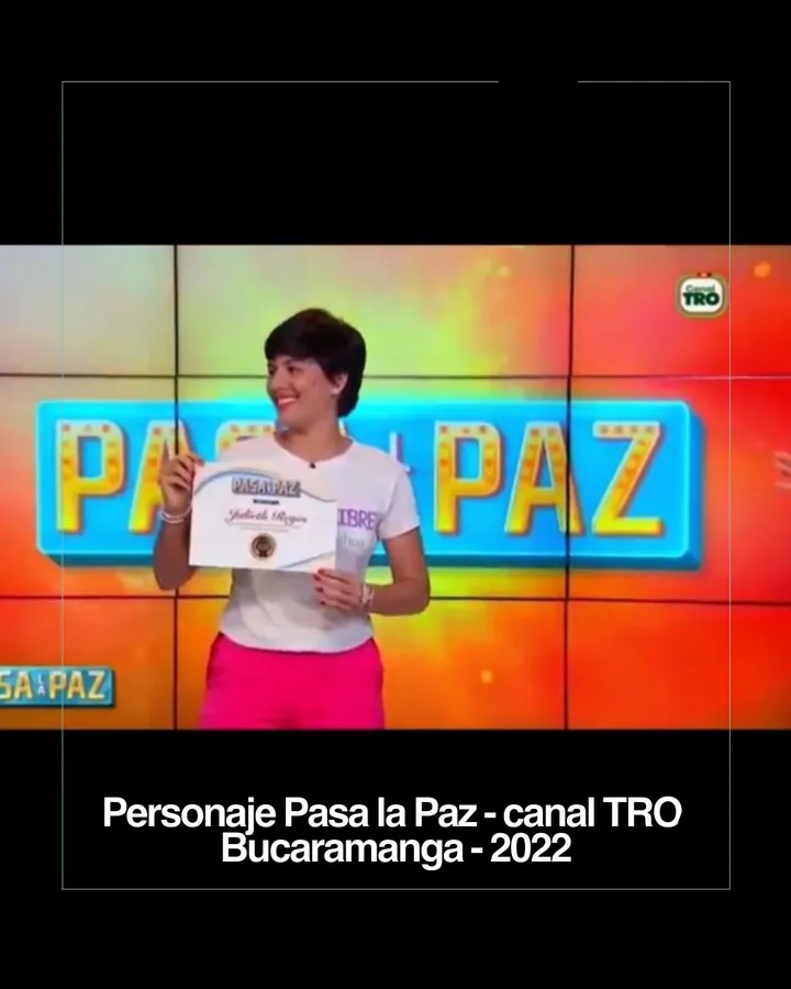 Personaje Pasa la Paz, canal TRO, Bucaramanga, 2022